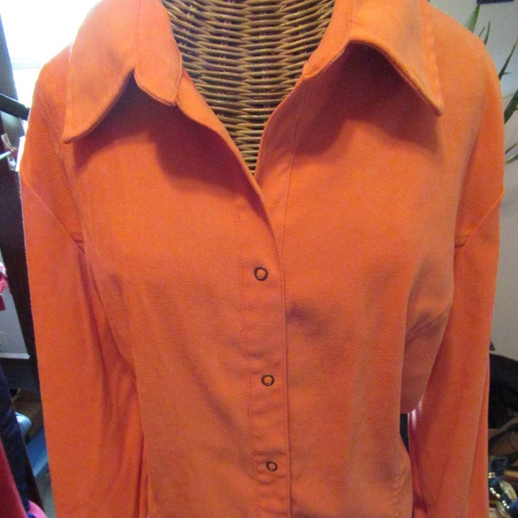 Vintage Joanna Petite peach collared top - Picture 2 of 11